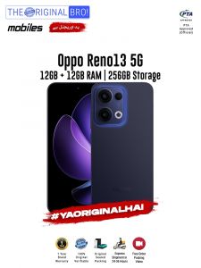 Oppo Reno 13 5G - 12GB RAM - 256GB Storage - PTA Approved - 1 Year Warranty - Blue - The Original Bro Mobiles - TOB40